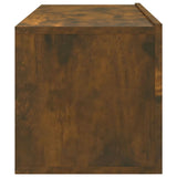 Wall TV Cabinets 2 pcs Smoked Oak 100x30x30 cm Engineered Wood 820466
