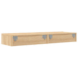 TV Cabinets with LED Lights 2 pcs Sonoma Oak 60x35x15.5 cm 842891