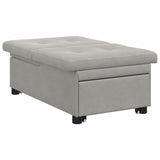 Sofa Bed Light Grey 194 x 67 x 82 cm Microfiber 42008608