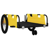 Bike Trailer Yellow and Black Oxford Fabric and Iron 94197