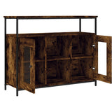 Sideboard Smoked Oak 100x35x80 cm Engineered Wood 835506