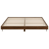 Bed Frame without Mattress Brown Oak 120x200 cm Engineered Wood 832156