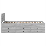 Daybed Grey Sonoma and Black 100 x 200 cm Engineered Wood 3408520