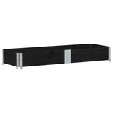 Pallet Collar Black 150x50 cm Solid Wood Pine 4010294