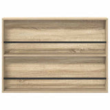 Magazine Rack 2 pcs Sonoma Oak 100 x 12 x 70 cm Engineered Wood 890855