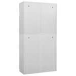 ZNTS Office Cabinet Light Grey 90x40x180 cm Steel 336414