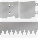 Lawn Edging 10 pcs 103 x 15 cm metal Silver 8008254