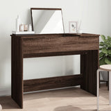 Dressing Table with Mirror Brown Oak 100x45x76 cm 840701