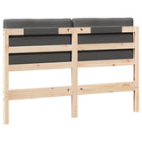 Upholstered Headboard with Headboard Brown and Dark Grey 135 cm 880184