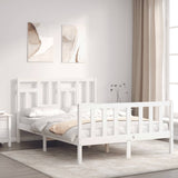 Bed Frame without Mattress White 120x200 cm Solid Wood Pine 3193137