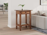 Plant Stand with Drawer Brown 34 x 25 x 52 cm Mahogany Wood 42012412