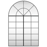 Wall Mirror Black 100x150 cm Arch Iron 3200614