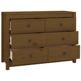 Side Cabinet Honey Brown 100x40x72 cm Solid Wood Pine 821767