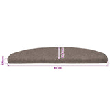 Self-adhesive Stair Mats 15 pcs Mocha 80 x 24.5 x 3.5 cm 42038673