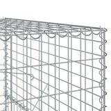 Gabion Basket with Cover 200x100x150 cm Galvanised Iron 3295214