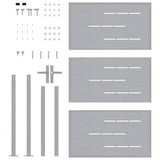 Garden Gate 85 x 120 cm Stainless Steel Silver Lockable 3402579