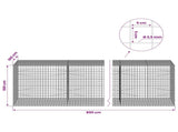 Gabion with 3.5 mm Wire and 5x5 cm Mesh 800x100x100 cm 3462442