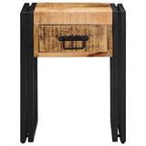 End Table Brown and Black 40 x 40 x 50 cm Solid Mango Wood 4016712