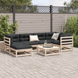 ZNTS 7 Piece Garden Sofa Set Solid Wood Pine 3299530