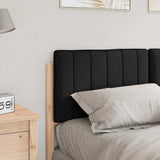 Upholstered Headboard Brown and Black 140 cm Solid Pine Wood 880180
