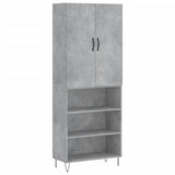 Highboard Concrete Grey 69.5x34x180 cm Engineered Wood 3198117