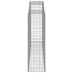 Arched Gabion Baskets 4 pcs 300x50x160/180 cm Galvanised Iron 3146757