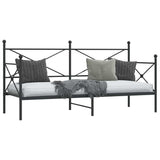 Day Bed without Mattress Black 80x200 cm Steel 4104666