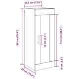 Wall Mounted Cabinet Old Wood 34.5 x 34 x 90 cm Engineered Wood 882439