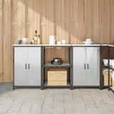 Kitchen Storage Set HATTEM 3 pcs Silver Stainless Steel 3392698