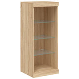 Sideboard with LED Lights Sonoma Oak 162x37x100 cm 3209172