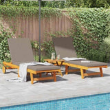 Sun Lounger 2 pcs Brown 63 x 199 x 85cm Solid Acacia wood 3325197