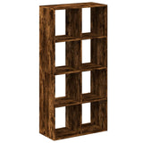 Room Divider Bookcase Smoked Oak 69.5x29x137.5 cm Engineered Wood 858025