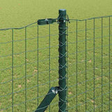 Fence Posts 12 pcs Green Powder-coated steel 42012744