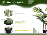 2 Ball Topiary Tree in Pot for Home Decor, Artificial Plant for Home Office, Living Room Decor, Dark T3398P343058