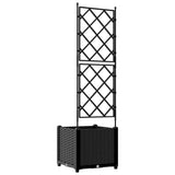 Garden Planter Black 40 x 40 x 143 cm Plastic 42002836