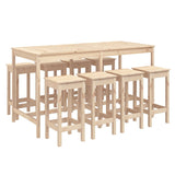 9 Piece Garden Bar Set Solid Wood Pine 3154765