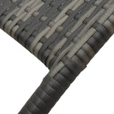 Sunlounger Grey Made of PE rattan and powder-coated steel 48128