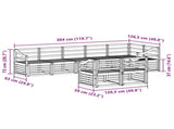 Sofa Sets 8 pcs Natural Solid Acacia Wood 3375024