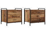 Bedside Cabinet 2 pcs Old Wood 48 x 36.5 x 60 cm 8013539