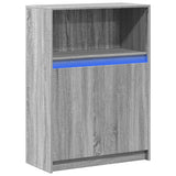 Sideboard with LED Grey Sonoma 72x34x100 cm Engineered Wood 852164