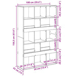 Bookcase Black 100x33x156.5 cm Engineered Wood 3309367