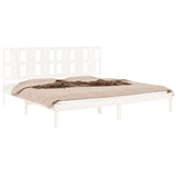 Bed Frame without Mattress White 180x200 cm Super King Solid Wood 3105616