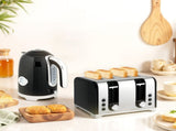 Retro 3000W Kettle and Toaster Set - Black T3398P422930