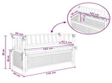 Garden Storage Bench 110 x 47 x 80 cm Bamboo Natural 42028077