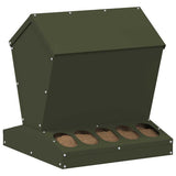 Chicken Feeder Olive Green 40 x 40 x 45 cm Cold-Rolled Steel 874679