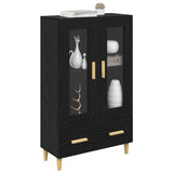 Highboard Black Oak 70 x 31 x 115 cm Engineered Wood 880853