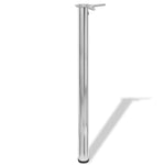 4 Height Adjustable Table Legs Chrome 870 mm 242134