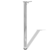 4 Height Adjustable Table Legs Chrome 870 mm 242134