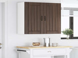 Wall Cabinet LUCCA Brown Oak 80 x 31 x 80 cm Engineered Wood 885062