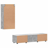 TV Cabinet Set FLORIN 3 pcs Concrete Grey Engineered Wood 3397927